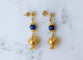 Boucles d'oreilles Boucles d'oreilles pendantes en or jaune et lapis-lazuli 58 Facettes