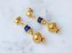 Boucles d'oreilles Boucles d'oreilles pendantes en or jaune et lapis-lazuli 58 Facettes