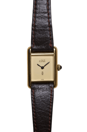Montre Cartier Tank Must - Montre en vermeil cadran jaune citron 58 Facettes MONTRE-008