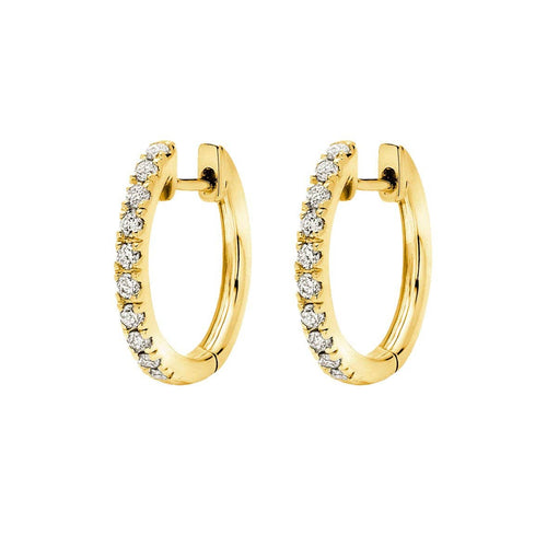 Boucles d'oreilles Embrace - Boucles d'oreilles créoles en or 18 carats et diamants 58 Facettes GER1356YG