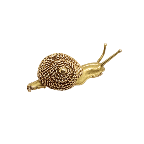 Broche Hermès Escargot - Broche en or jaune 58 Facettes 50235