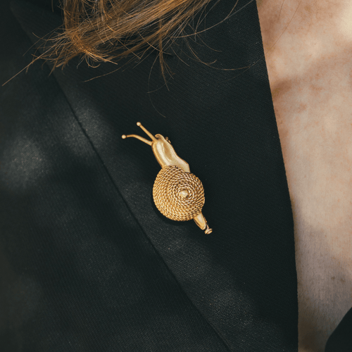 Broche Hermès Escargot - Broche en or jaune 58 Facettes 50235