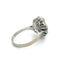 Bague 56 Bague vintage 1960 en or blanc, diamant poire 1,70 ct et saphirs 58 Facettes Bague-0034
