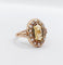 Bague 60 Bague antique en or rose 18k, citrine et diamants 58 Facettes A07441