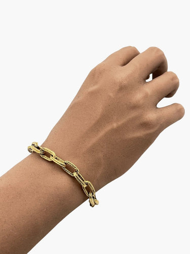 Bracelet Bracelet maille marine ciselée en or jaune 58 Facettes 149069340