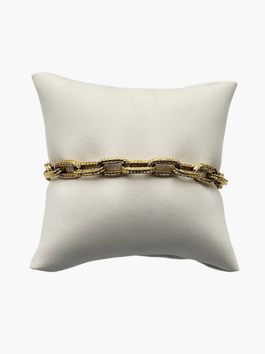 Bracelet Bracelet maille marine ciselée en or jaune 58 Facettes 149069340