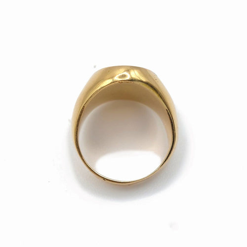 Bague 45 Chevalière monogrammée en or jaune 18k 58 Facettes 269