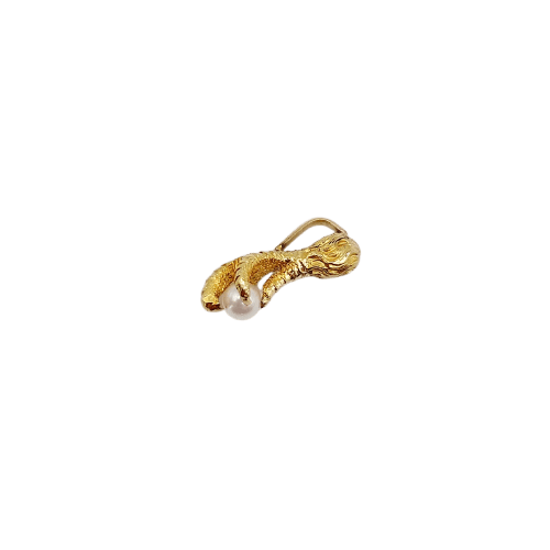 Pendentif Pendentif serre d'aigle en or 18k et perle 58 Facettes A07444