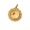 Pendentif Étoile d’Amour - Médaille ronde en or jaune et rubis synthétique 58 Facettes LMB-368