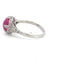 Bague 54 Bague en platine avec rubis et diamants 58 Facettes