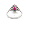 Bague 54 Bague en platine avec rubis et diamants 58 Facettes