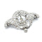 Broche Belle Époque - Broche fleur en platine et diamants 58 Facettes