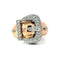 Bague 56 Bague boucle de ceinture en platine, or rose 18 carats et diamants 58 Facettes