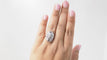 Bague 55 Art Déco - Bague en or blanc et platine avec diamants 58 Facettes 32792