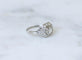 Bague 54.5 Art Déco - Bague octogonale en platine et diamants 58 Facettes