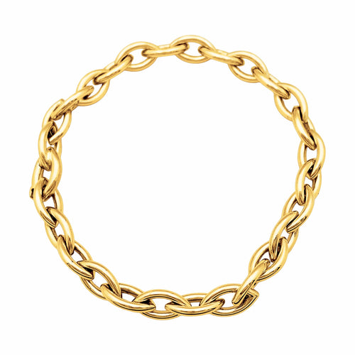 Bracelet Poiray - Bracelet maillons navette en or jaune 58 Facettes 35735
