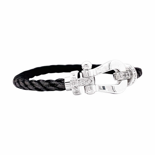Bracelet Fred Force 10 - Bracelet en or blanc et diamants 58 Facettes 35792