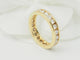 Bague 53.5 Alliance tour complet en or jaune et diamants 1,32 ct 58 Facettes 33441