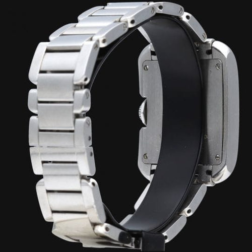 Montre Cartier Tank Anglaise - Montre en acier et diamants 58 Facettes MT46797