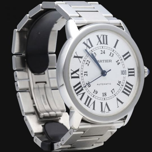 Montre Cartier Ronde Solo - Montre automatique en acier 58 Facettes MT47202