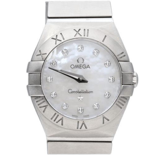 Montre Omega Constellation - Montre femme en acier et diamants 58 Facettes MT46983