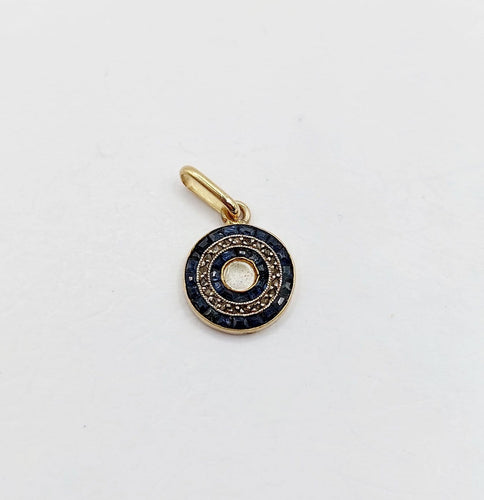 Pendentif Pendentif Art déco en or 18k, perle, diamants et saphirs 58 Facettes A07462