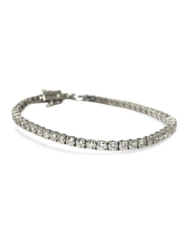 Bracelet Bracelet rivière en or blanc et diamants 3 ct 58 Facettes 1994