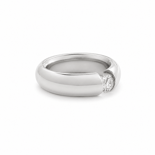 Bague 51 Bague solitaire en or blanc et diamant 0,40 ct 58 Facettes 1.0001720/1