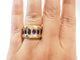 Bague 52 Bague cocktail vintage en or jaune 18 carats, améthystes et diamants 58 Facettes 30990