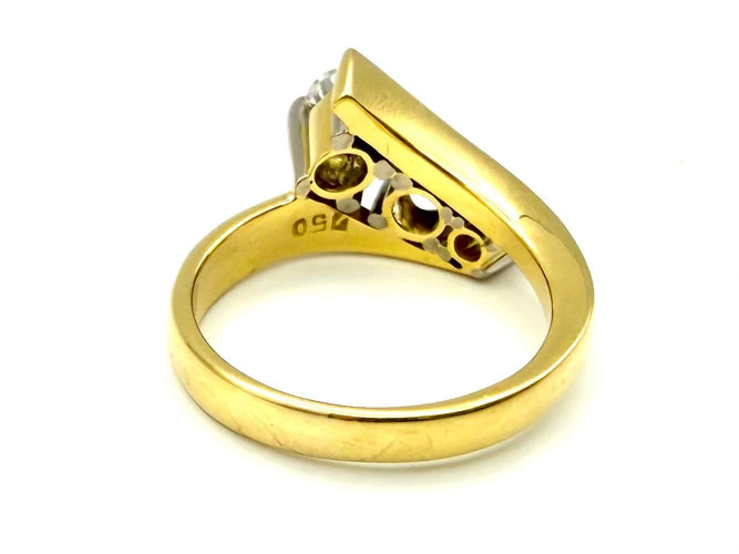 Bague 52 Bague trilogie vintage en deux ors 18K et diamants 58 Facettes VINTAGE BG