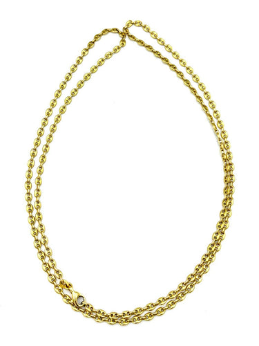 Collier Grain de café - Sautoir en or jaune 18K 58 Facettes VINTAGE COL