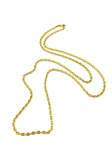 Collier Grain de café - Sautoir en or jaune 18K 58 Facettes VINTAGE COL