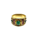 Bague 54.5 Bague byzantine en or jaune, émeraude, saphirs et rubis 58 Facettes Byz1