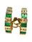 Boucles d'oreilles Boucles d'oreilles en or jaune 18K, émeraudes et diamants 58 Facettes 2103