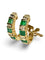 Boucles d'oreilles Boucles d'oreilles en or jaune 18K, émeraudes et diamants 58 Facettes 2103