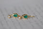 Boucles d'oreilles Boucles d'oreilles anciennes en or jaune 18K avec émeraudes et diamants 58 Facettes