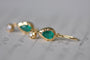 Boucles d'oreilles Boucles d'oreilles anciennes en or jaune 18K avec émeraudes et diamants 58 Facettes