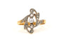 Bague 54 Bague Art nouveau en or jaune, perle et diamants taille rose 58 Facettes B883