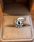 Bague 54 Bague Pompadour en or blanc, saphir et diamants 58 Facettes adadadd