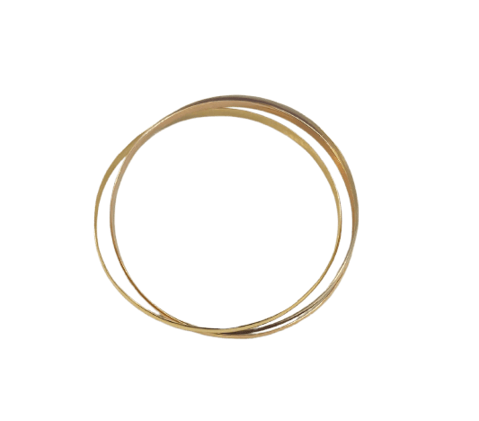 Bracelet jonc en trois ors 18k