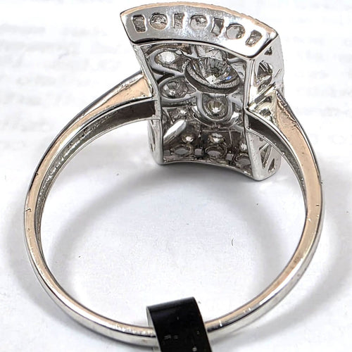 Bague 56 Bague en or blanc 18 kt et diamants 58 Facettes 169/26 D