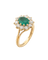 Marguerite - Bague en or jaune, émeraude et diamants
