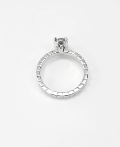 Bague 51.5 Chopard Ice Cube - Bague solitaire en platine et diamant 58 Facettes DV-ICE.SOLO