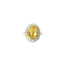 Bague 54 Bague marguerite en or jaune et gris, saphir jaune et diamants 58 Facettes