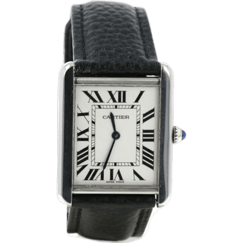 Montre Cartier Tank Solo - Montre en cuir 58 Facettes MT47214