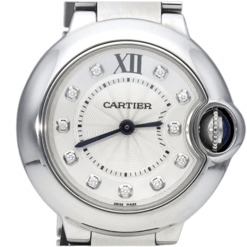 Cartier Ballon Bleu - Montre en acier avec diamants