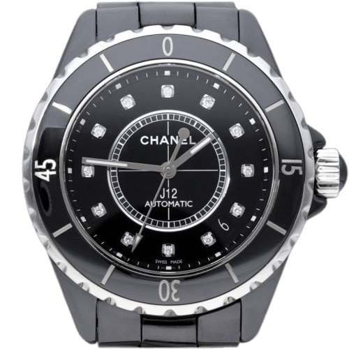 Chanel J-12 - Montre 38 mm en céramique et diamants