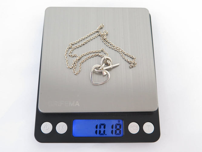 Collier Hermès Amulette Cœur - Collier en argent massif et diamant 58 Facettes 275840
