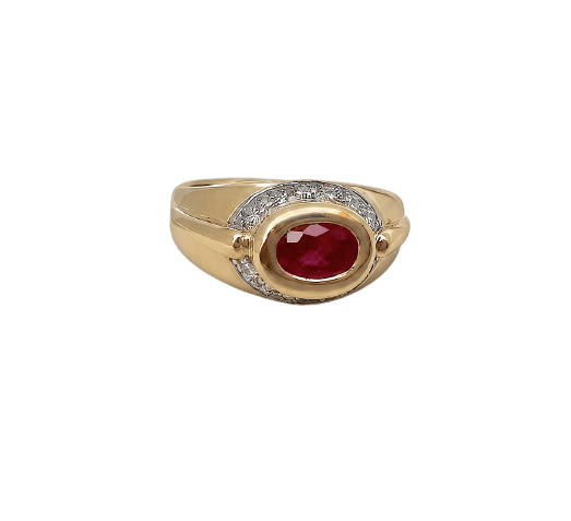Bague 52.5 Bague en or 18 carats, rubis et diamants 58 Facettes 1788