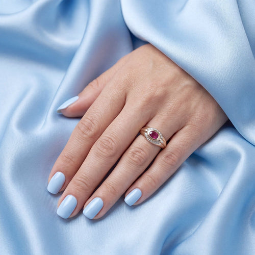 Bague 52.5 Bague en or 18 carats, rubis et diamants 58 Facettes 1788